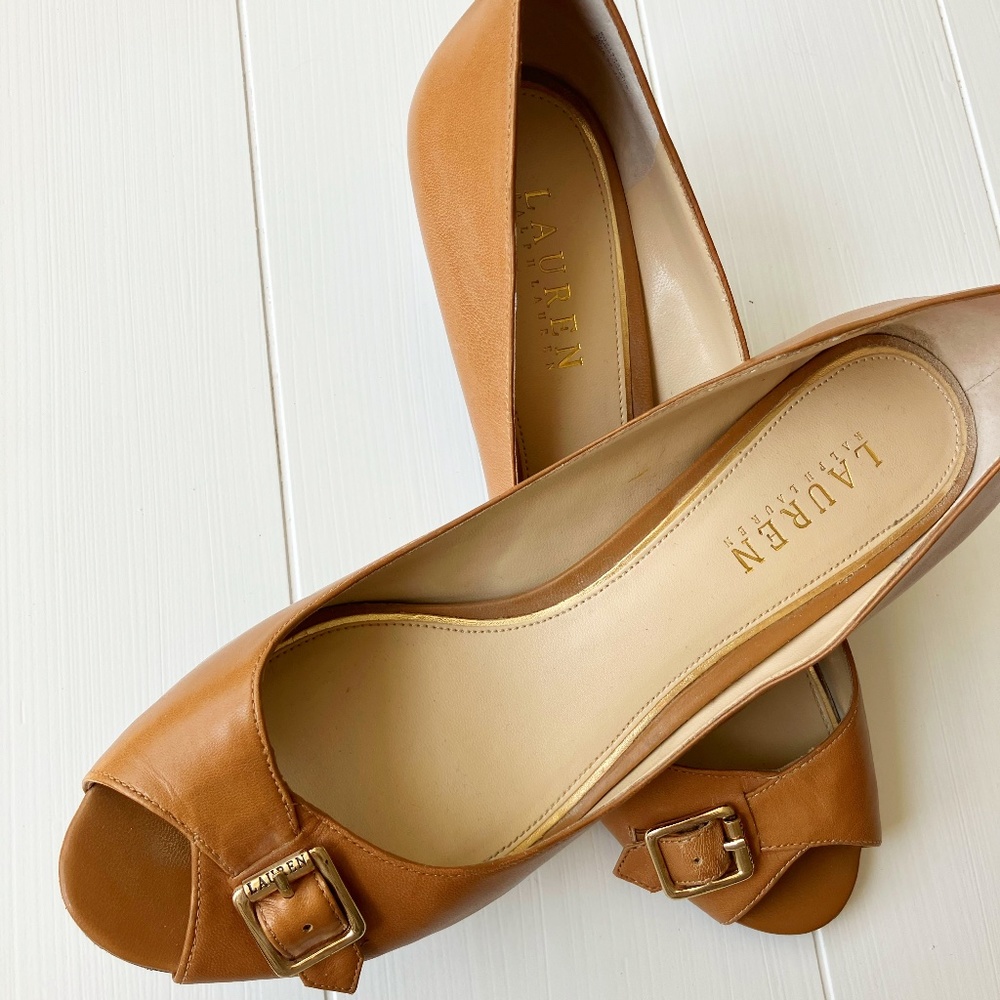 Ralph Loren cognac Damaris size 9